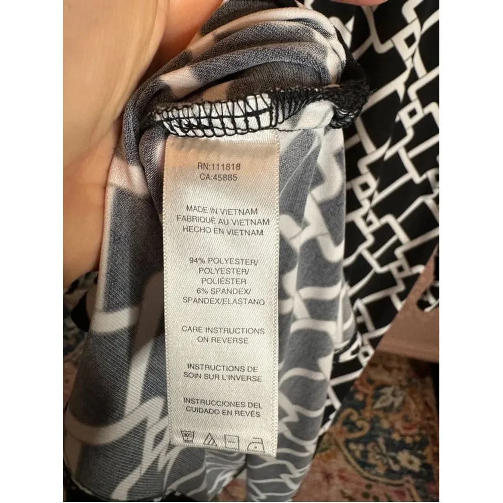 Women's Michael Kors Black & White Geometric Dress‎ Size M
